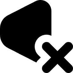 Volume Disable Mute 1 Icon from Micro Solid Set