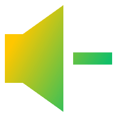 Volume Down Icon from Sharp Gradient Set