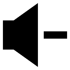 Volume Down Icon from Sharp Solid Set