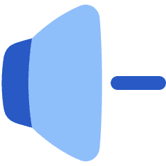 Volume Down Icon from Plump Flat Set