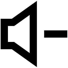 Volume Down Icon from Sharp Remix Set