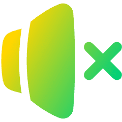 Volume Mute Icon from Plump Gradient Set