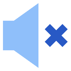 Volume Mute Icon from Sharp Flat Set