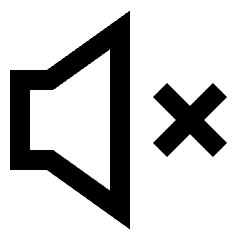 Volume Mute Icon from Sharp Line Set