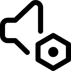 Volume Setting Bolt Nut Icon from Core Line Set