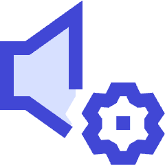 Volume Setting Gear Icon from Sharp Duo Set