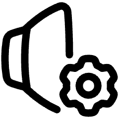 Volume Setting Gear Icon from Plump Line Set