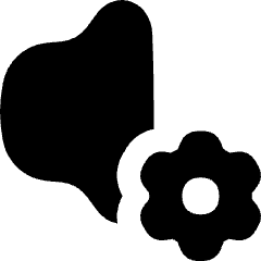 Volume Setting Gear Icon from Flex Solid Set