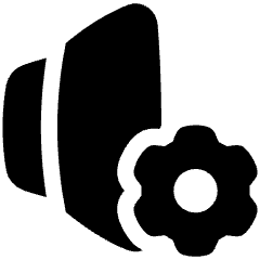 Volume Setting Gear Icon from Plump Solid Set
