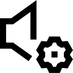 Volume Setting Gear Icon from Sharp Line Set