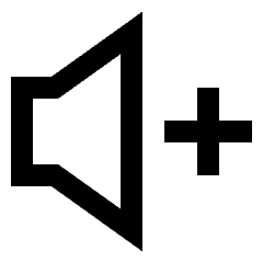 Volume Up Icon from Sharp Line Set