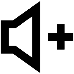 Volume Up Icon from Sharp Remix Set