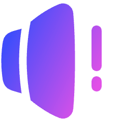 Volume Warning Icon from Plump Gradient Set