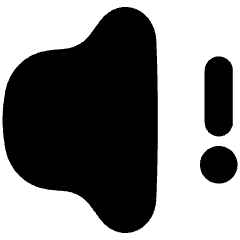 Volume Warning Icon from Flex Solid Set