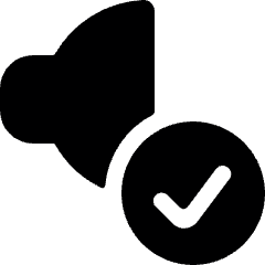 Volume Control Check 1 Icon from Ultimate Bold Set