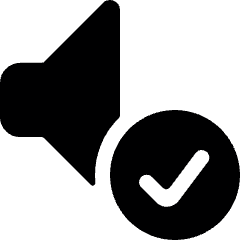 Volume Control Check Icon from Ultimate Bold Set