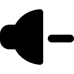 Volume Control Down 1 Icon from Ultimate Bold Set