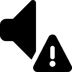 Volume Control Warning Icon from Ultimate Bold Set