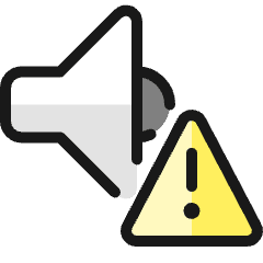 Volume Control Warning Icon from Ultimate Colors Set