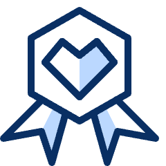 Badge Favorite Heart 1 Icon from Cyber Duotone Set