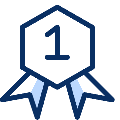 Badge Number One 1 Icon from Cyber Duotone Set