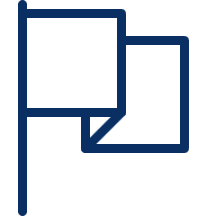 Flag 3 Icon from Cyber Line Set