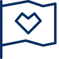 Flag Heart Icon from Cyber Line Set