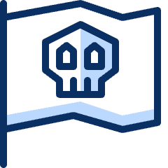 Flag Skull Icon from Cyber Duotone Set