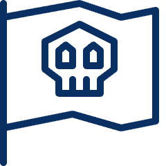 Flag Skull Icon from Cyber Line Set