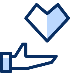 Heart Hand Icon from Cyber Duotone Set