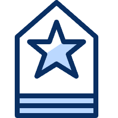 Rank Army Badge 2 Icon from Cyber Duotone Set