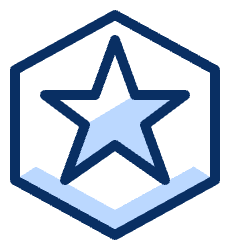 Rank Army Star Hexagon Icon from Cyber Duotone Set