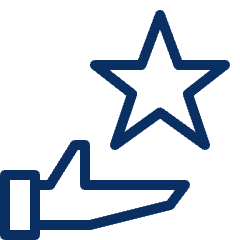 Star Hand Icon from Cyber Line Set