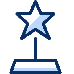 Trophy Star 1 Icon from Cyber Duotone Set