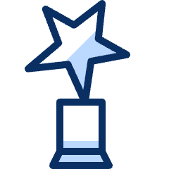Trophy Star 2 Icon from Cyber Duotone Set