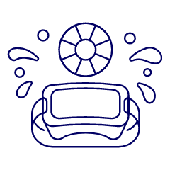 Vr Coloring Illustration from UX Line Set