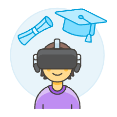 Vr Education 3 Illustration from UX Colors Set