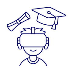 Vr Education 1 Illustration from UX Line Set