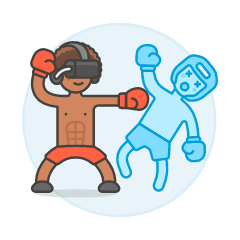 Vr Boxing 2 Illustration from UX Colors Set