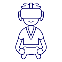 Vr Gaming 2 1 Illustration from UX Line Set