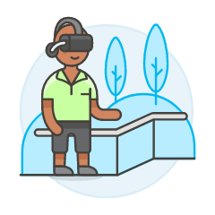 Vr For Rehab 1 Illustration from UX Colors Set