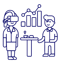 Virtual Meeting 4 Illustration from UX Line Set