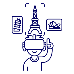 Vr Destination 1 Illustration from UX Line Set