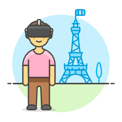Vr Eiffel 3 Illustration from UX Colors Set