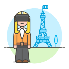 Vr Eiffel 4 Illustration from UX Colors Set