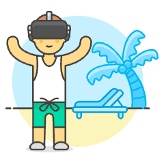 Vr Vacation 1 Illustration from UX Colors Set