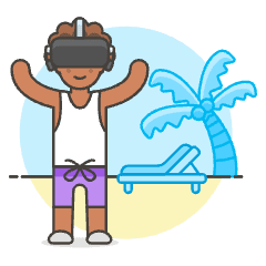 Vr Vacation 2 Illustration from UX Colors Set