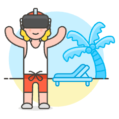 Vr Vacation 3 Illustration from UX Colors Set