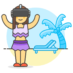 Vr Vacation 4 Illustration from UX Colors Set
