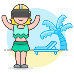 Vr Vacation 6 Illustration from UX Colors Set